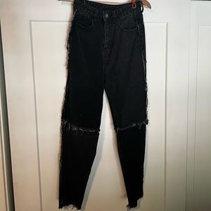 SHEIN Patchwork Straight Leg Jean